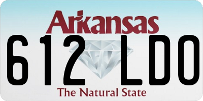 AR license plate 612LDO