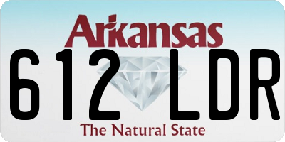 AR license plate 612LDR