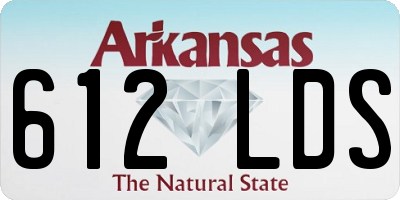 AR license plate 612LDS