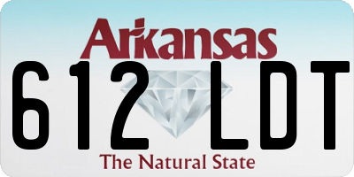 AR license plate 612LDT