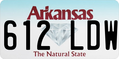 AR license plate 612LDW