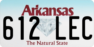 AR license plate 612LEC