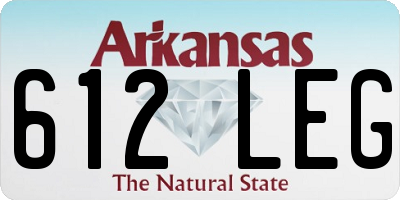 AR license plate 612LEG