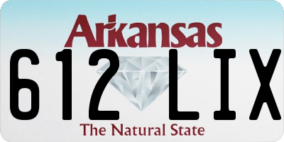 AR license plate 612LIX