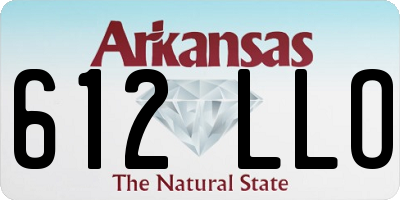 AR license plate 612LLO
