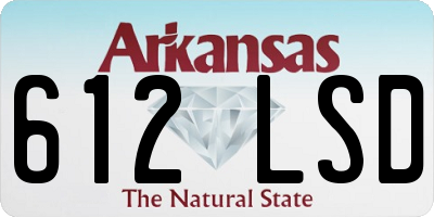 AR license plate 612LSD