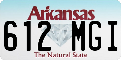 AR license plate 612MGI