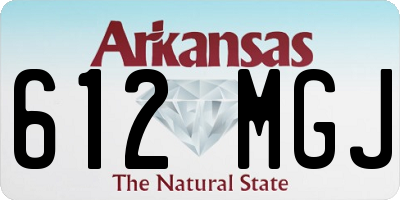 AR license plate 612MGJ