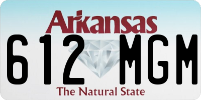 AR license plate 612MGM