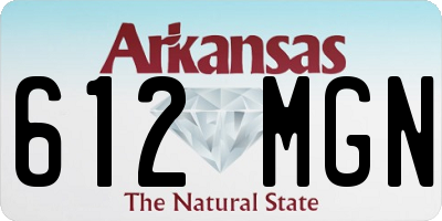 AR license plate 612MGN