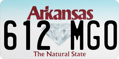 AR license plate 612MGO