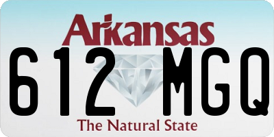 AR license plate 612MGQ
