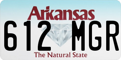 AR license plate 612MGR