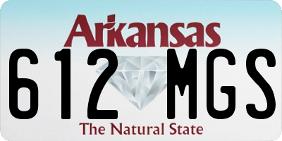 AR license plate 612MGS