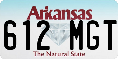 AR license plate 612MGT
