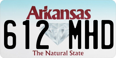 AR license plate 612MHD