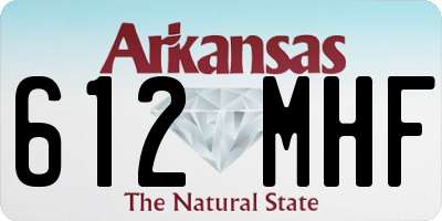 AR license plate 612MHF