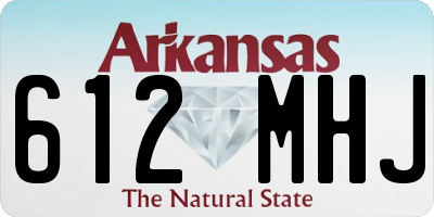 AR license plate 612MHJ