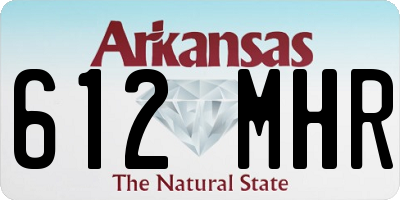 AR license plate 612MHR
