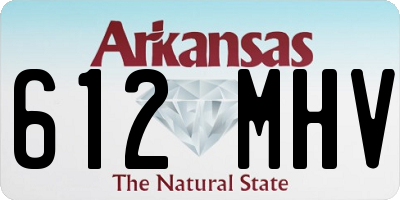 AR license plate 612MHV