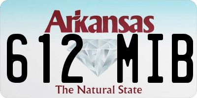 AR license plate 612MIB