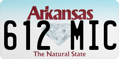 AR license plate 612MIC