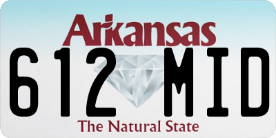 AR license plate 612MID