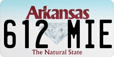 AR license plate 612MIE