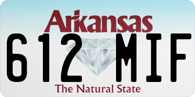 AR license plate 612MIF