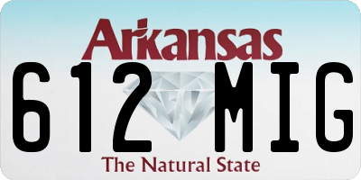 AR license plate 612MIG