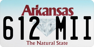 AR license plate 612MII