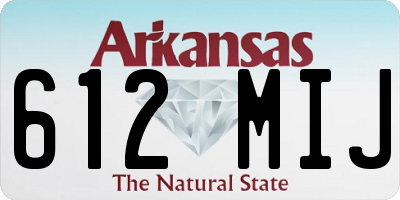 AR license plate 612MIJ