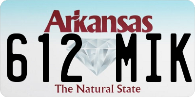 AR license plate 612MIK