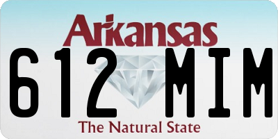 AR license plate 612MIM