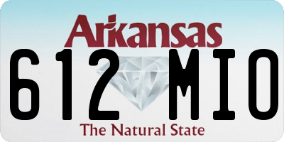AR license plate 612MIO