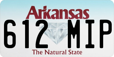 AR license plate 612MIP