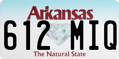 AR license plate 612MIQ