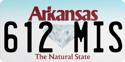 AR license plate 612MIS