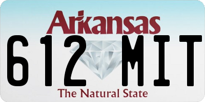 AR license plate 612MIT