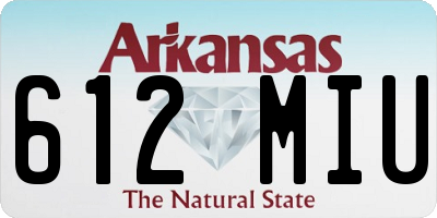 AR license plate 612MIU