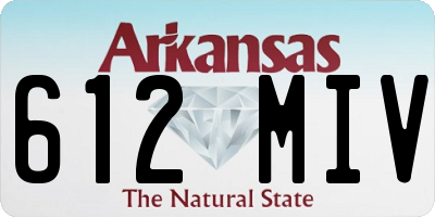 AR license plate 612MIV