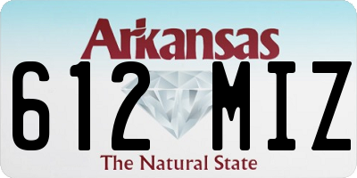 AR license plate 612MIZ