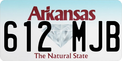 AR license plate 612MJB