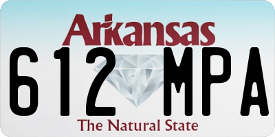 AR license plate 612MPA