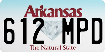 AR license plate 612MPD
