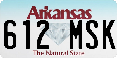 AR license plate 612MSK
