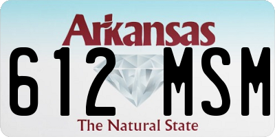 AR license plate 612MSM