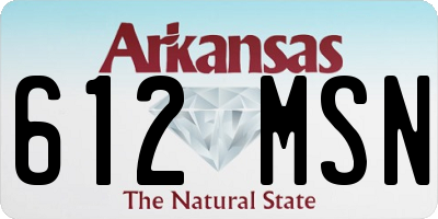 AR license plate 612MSN