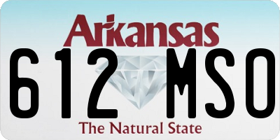 AR license plate 612MSO