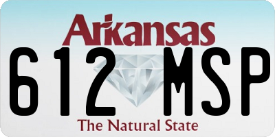 AR license plate 612MSP